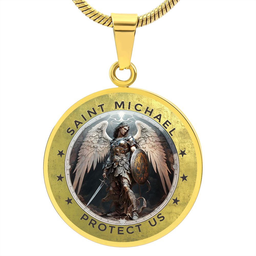 Archangel michael protection hot sale necklace gold