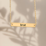 Brat Horizontal Bar Necklace