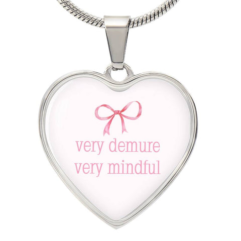 Very Demur Very Mindful Heart Necklace