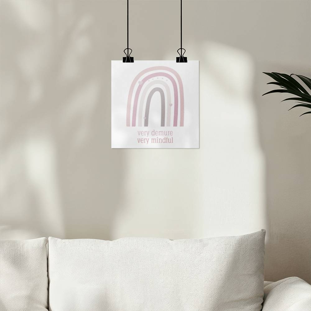 Very Demure Very Mindful High Gloss Muted Pinks Poster