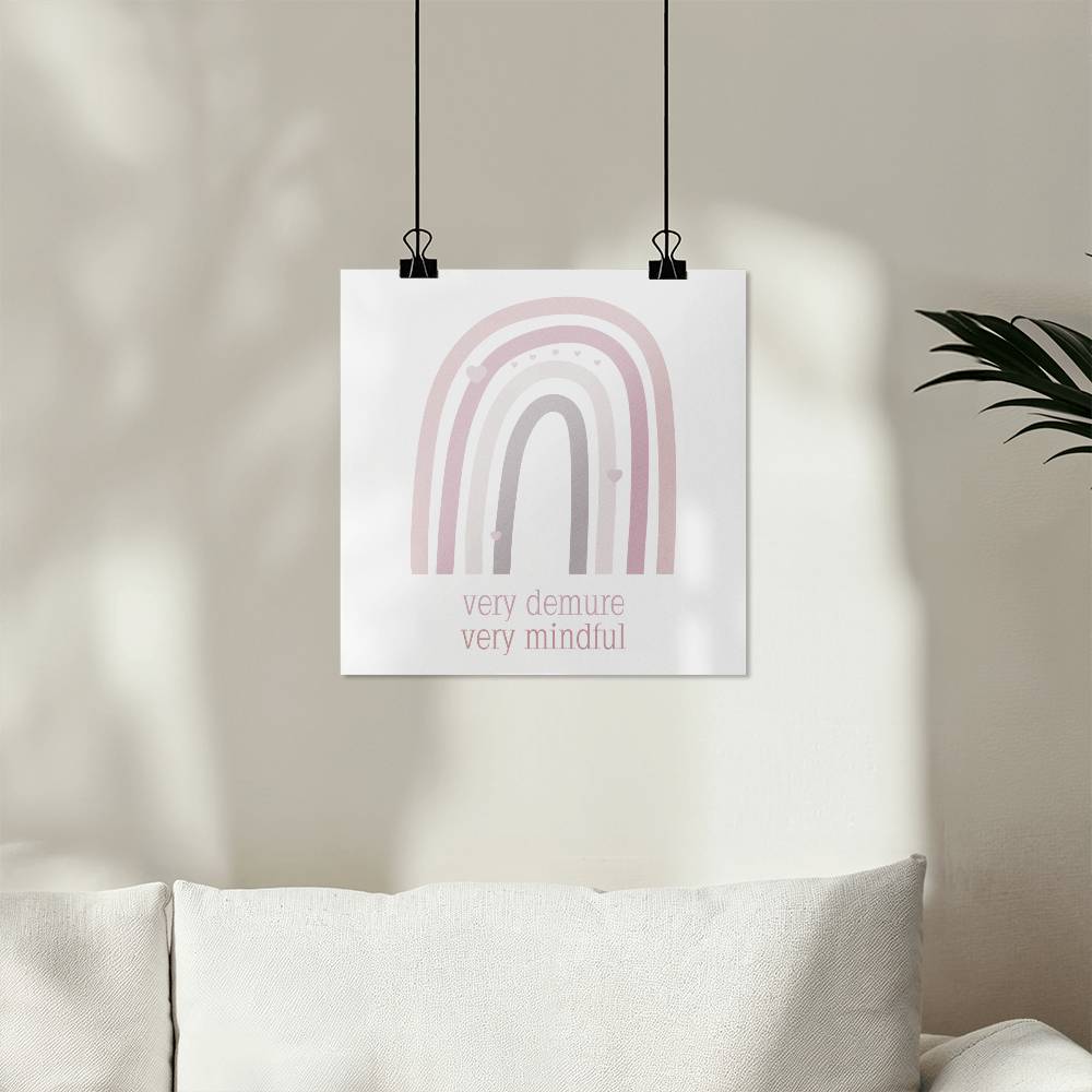 Very Demure Very Mindful High Gloss Muted Pinks Poster