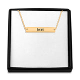 Brat Horizontal Bar Necklace