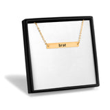 Brat Horizontal Bar Necklace