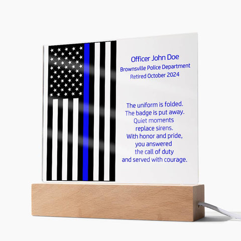 Personalized Retired Police Officer Gift